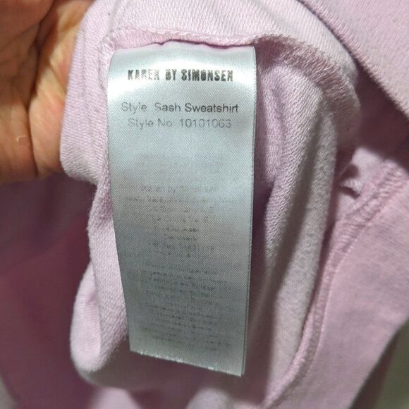 KAREN by Simonsen | Ruffle Sash Sweatshirt in Pink - Picture 6 of 7